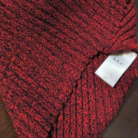 ALC Marie Crew Neck Sleeveless Red Cropped Knit Top Tank Small EUC  $87 - Picture 9 of 9